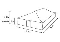 Carpa multiuso GPXL 8 x 16 metros