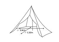 Tienda de un mástil Ø 3,50 metros