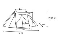 Tienda sajona Valvin 4x6 metros natural