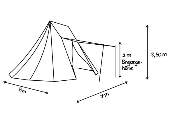 Tienda sajona 5 x 7 natural