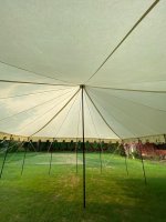 Baldacchino 6 x 6 rojo-natural