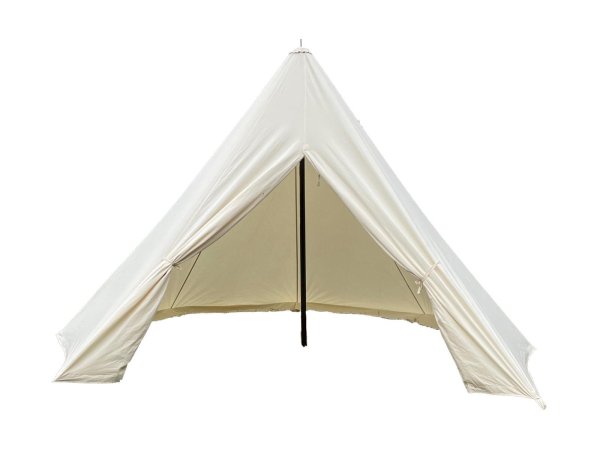 Tienda de un solo mástil Ø 3,50 metros natural