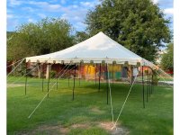 Baldacchino 6 x 6 verde-natural