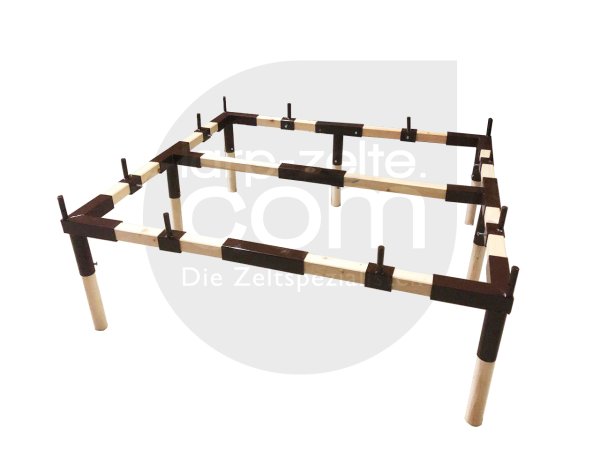 Armazón: tienda de caballeros 4 x 4 sin mástil central ni postes de toldo