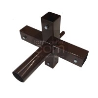 Conector en cruz 54 x 54 mm / Ø 55 mm con espiga