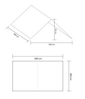 Tienda tipo A 230 – 3 x 5 metros natural, algodón