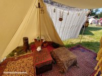 Tienda de mercader 3 x 6 natural, algodón