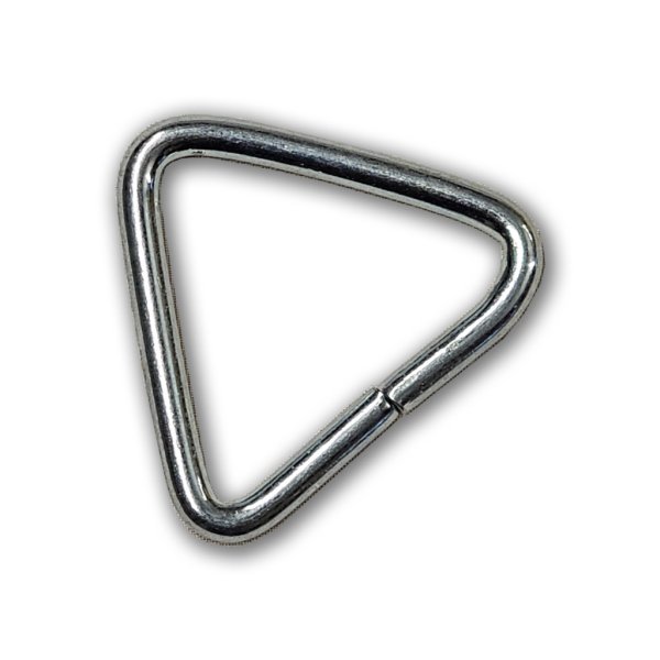 Anilla triangular 6 x 50 mm, acero inoxidable