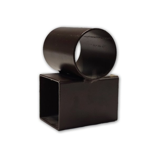 Conector en cruz redondo/cuadrado – 55 mm x Ø 55 mm