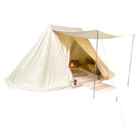 blowee tienda sajona 4 x 6 metros, natural con suelo (desmontable)