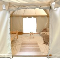 blowee tienda de caballeros 4 x 4, natural con suelo (desmontable)