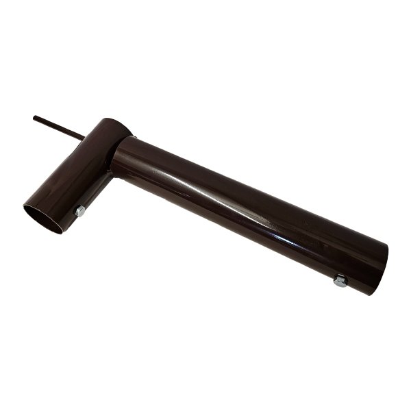 Pieza en L Ø55 mm / Ø55 mm con espiga, salida larga