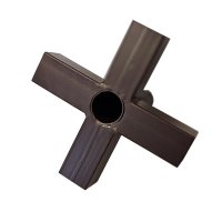 Conector en cruz 54 x 54 mm con paso Ø 55 mm